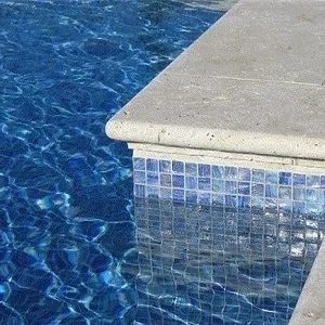 Ivory Travertine Bullnose Pool coping tiles cream pool coping tiles round edge pool coping