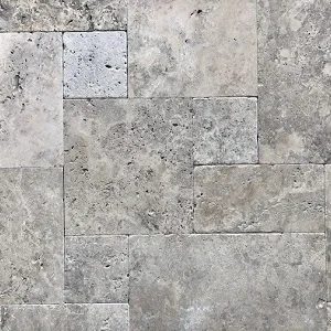 Silver Travertine Tiles french pattern tiles Standard Grade