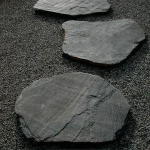 Black limestone stepping stones