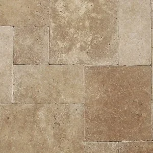 Noce travertine french pattern tiles