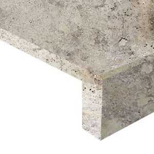 Pool coping travertine silver oyster