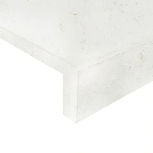 Shell white drop face pool coping tiles