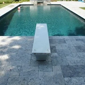 Silver travertine french pattern tiles and pavers silver tiles