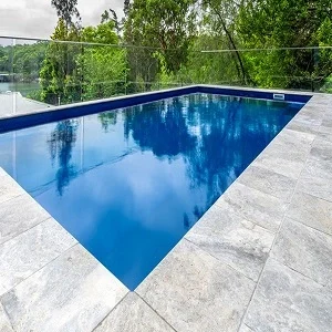 Silver travertines tiles and pavers